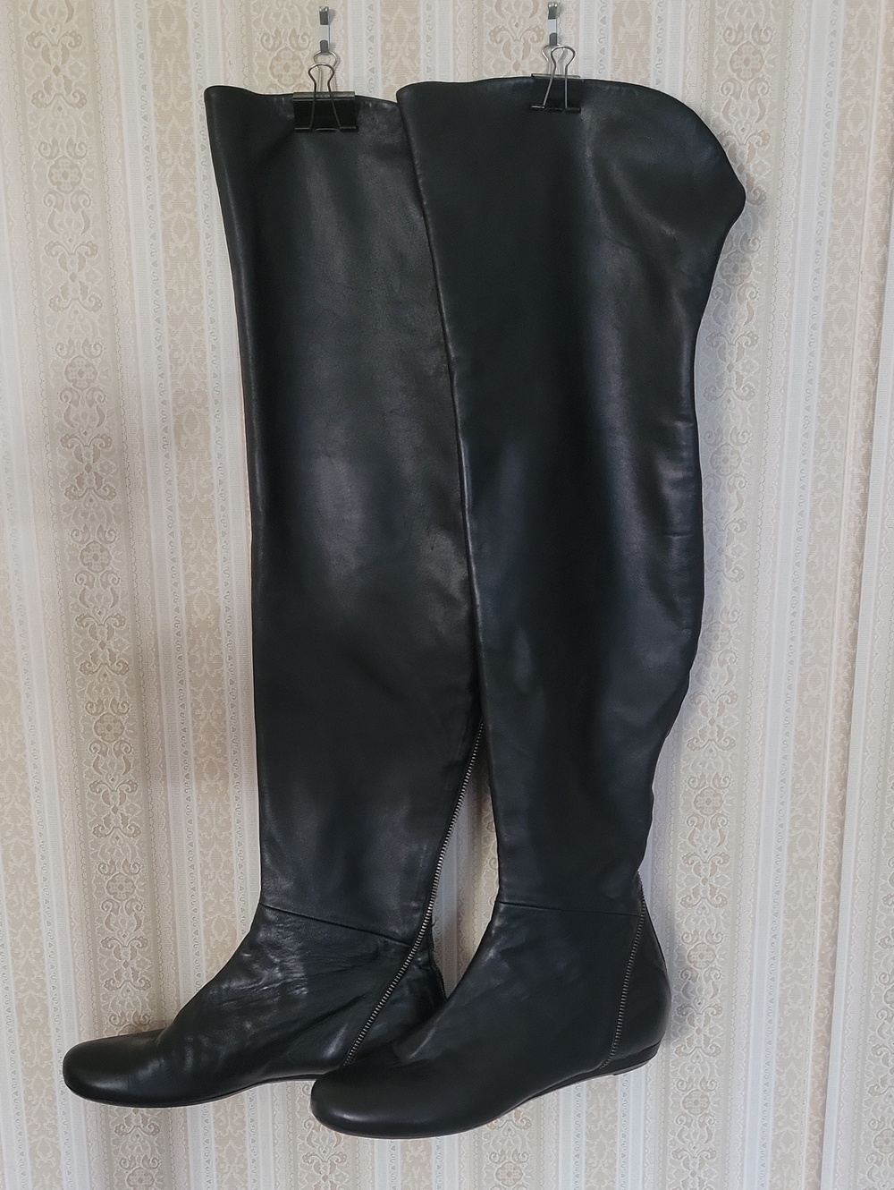 Baldan Black Over-the-Knee Women's Leather Boots Size 11